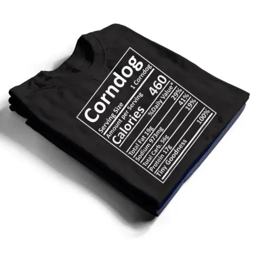 Corndog Nutrition Thanksgiving Costume Food Facts Xmas T Shirt