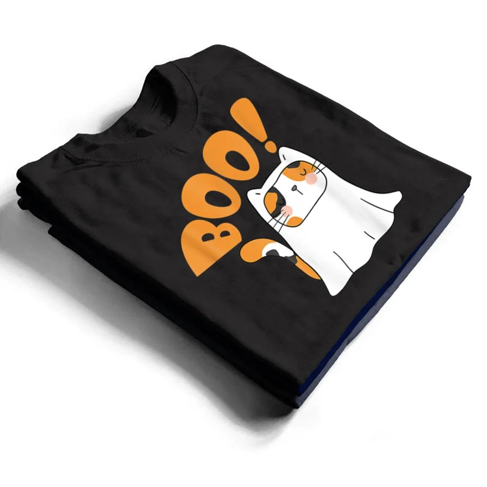 Cut-Cat-Ghost-Halloween-Boo-Saying-T-Shirt-1 Cut Cat Ghost Halloween Boo Saying T Shirt