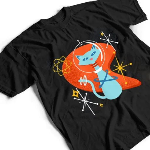 Cute Atomic Space Cat in Vintage Retro Vibes T Shirt