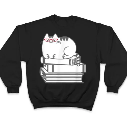 Cute Book Nerd Cat - Funny Nerdy Kitten T Shirt