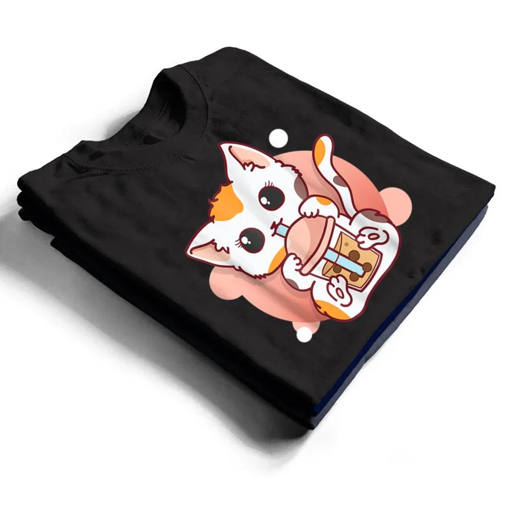 Cute-Cat-Boba-Tea-Bubble-Tea-Anime-Kawaii-T-Shirt-1 Cute Cat Boba Tea Bubble Tea Anime Kawaii T Shirt