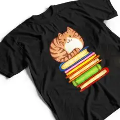 Cute Cat Books Graphic Women S Book Lovers Eacher T Shirt Cute Cat Books Graphic Women S Book Lovers Eacher T Shirt