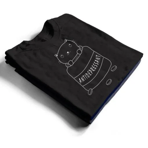 Cute Cat Drawing Cat Antidepressant T Shirt