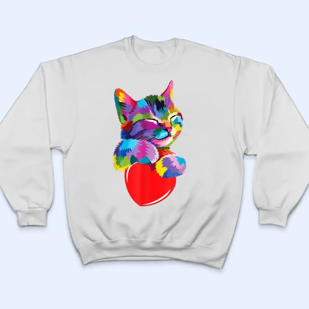 Cute-Cat-Gift-for-kitten-lovers-Colorful-Art-Kitty-Adoption-T-Shirt-4 Cute Cat Gift for kitten lovers Colorful Art Kitty Adoption T Shirt