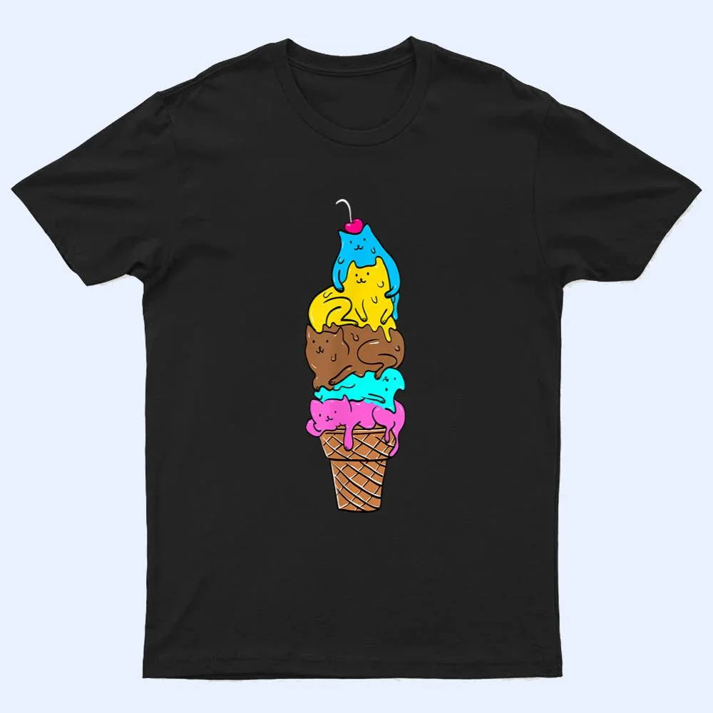 Cute Cat Ice Cream - Kitty Cat Dessert T Shirt Cute Cat Ice Cream - Kitty Cat Dessert T Shirt