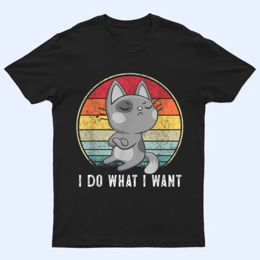 Cute Cat Lovers I Do What I Want Cat  Funny Cat T Shirt