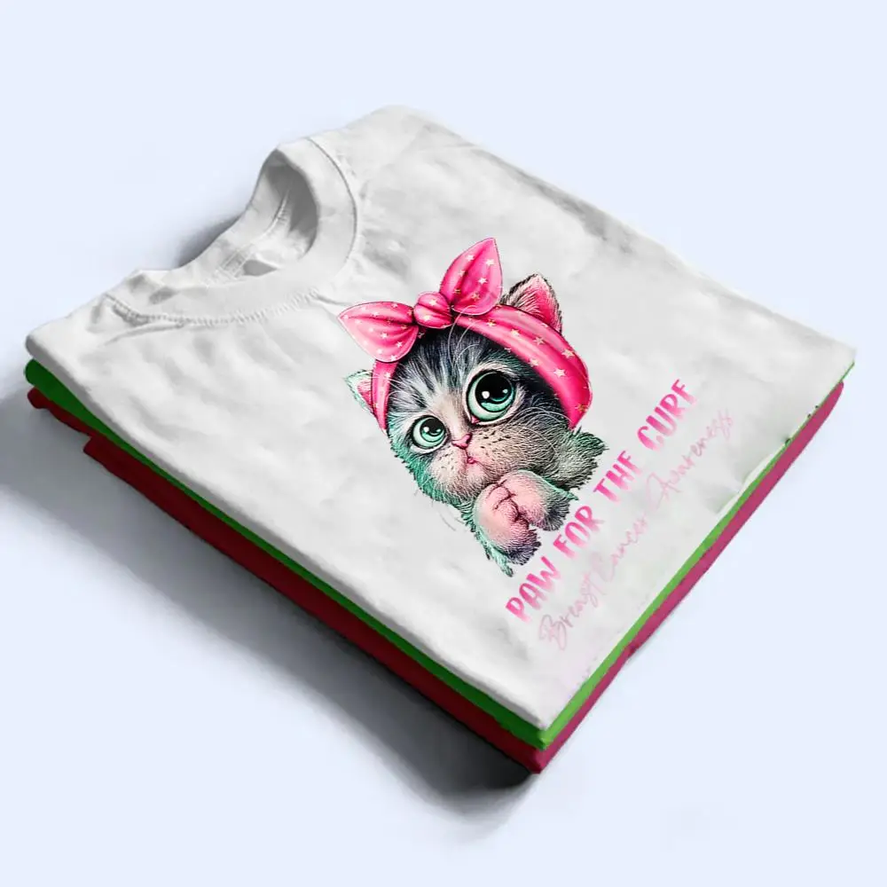 Cute-Cat-Mom-Breast-Cancer-Awareness-Paw-For-He-Cure-T-Shirt-1 Cute Cat Mom Breast Cancer Awareness Paw For He Cure T Shirt
