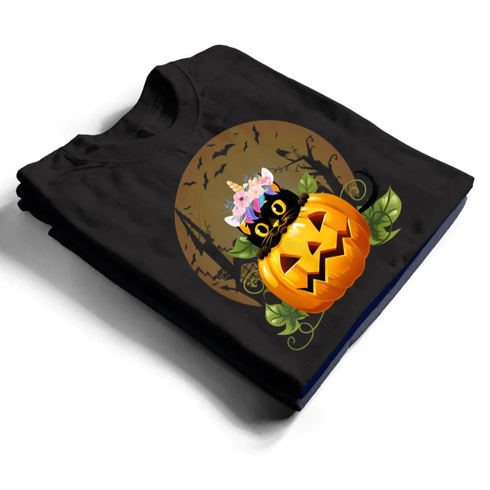 Cute-Cat-Pumpkin-Unicorn-Halloween-Costume-Gift-T-Shirt-1 Cute Cat Pumpkin Unicorn Halloween Costume Gift T Shirt
