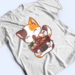 Cute Cat Ramen Bowl Anime Japanese Noodles Kawaii Neko Girls T Shirt Cute Cat Ramen Bowl Anime Japanese Noodles Kawaii Neko Girls T Shirt