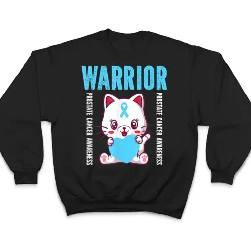Cute Cat Warrior Prostate Cancer Awareness For Men And Women T Shirt