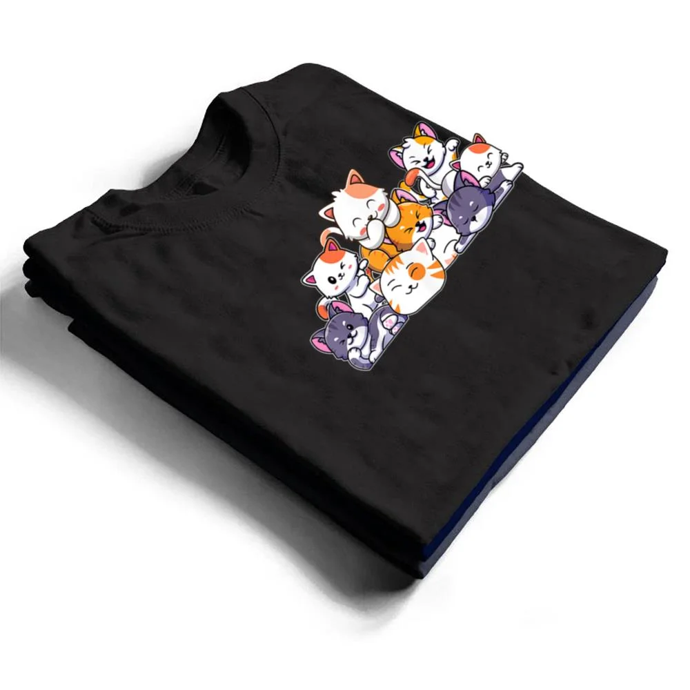 Cute-Cats-Anime-Kawaii-Japanese-Otaku-Neko-Gift-Women-Girls-T-Shirt-1 Cute Cats Anime Kawaii Japanese Otaku Neko Gift Women Girls T Shirt