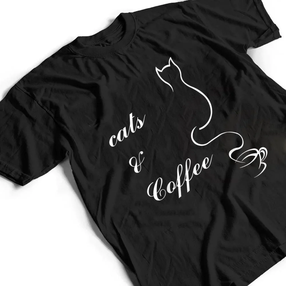 Cute-Cats-and-Coffee-T-Shirt-2 Cute Cats and Coffee T Shirt