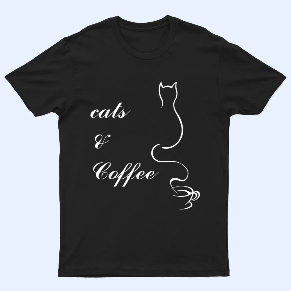 Cute Cats and Coffee T Shirt Cute Cats and Coffee T Shirt