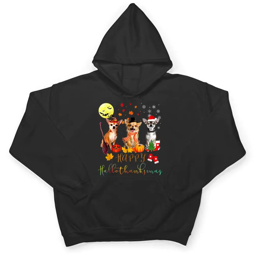 Cute-Chihuahua-Dog-Happy-Hallothanksmas-Family-Xmas-Pajama-T-Shirt-3 Cute Chihuahua Dog Happy Hallothanksmas Family Xmas Pajama T Shirt
