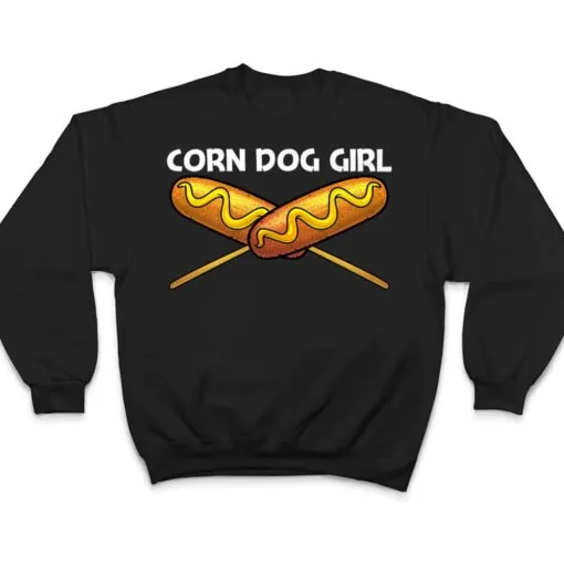 Cute Corn Dog Design For Girls Mom Corn Dog Fast Food Lovers T Shirt