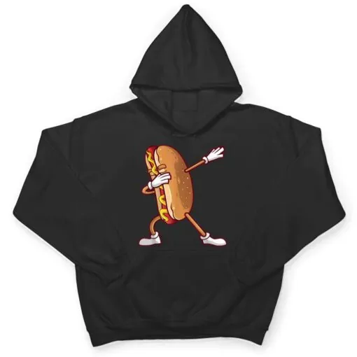 Cute Dabbing Hot Dog Design Dancing Food T Shirt