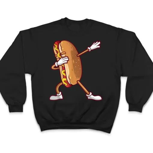 Cute Dabbing Hot Dog Design Dancing Food T Shirt