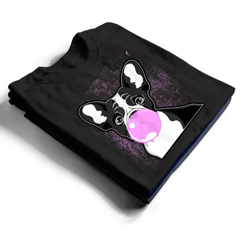 Cute-French-Bulldog-Frenchie-Lover-Blowing-Bubblegum-T-Shirt-1 Cute French Bulldog Frenchie Lover Blowing Bubblegum T Shirt
