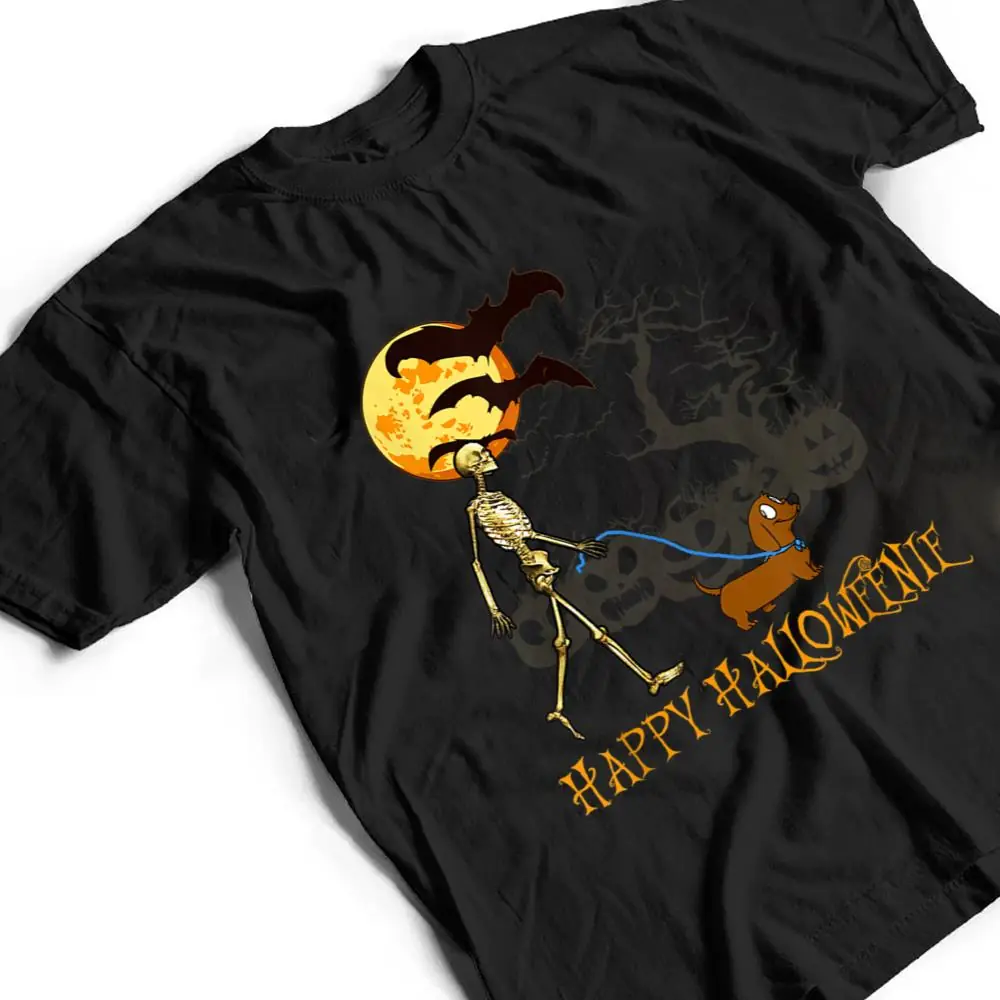 Cute-Funny-Happy-Halloweenie-Dachshund-Halloween-Dog-Lover-T-Shirt-2 Cute Funny Happy Halloweenie Dachshund Halloween Dog Lover T Shirt