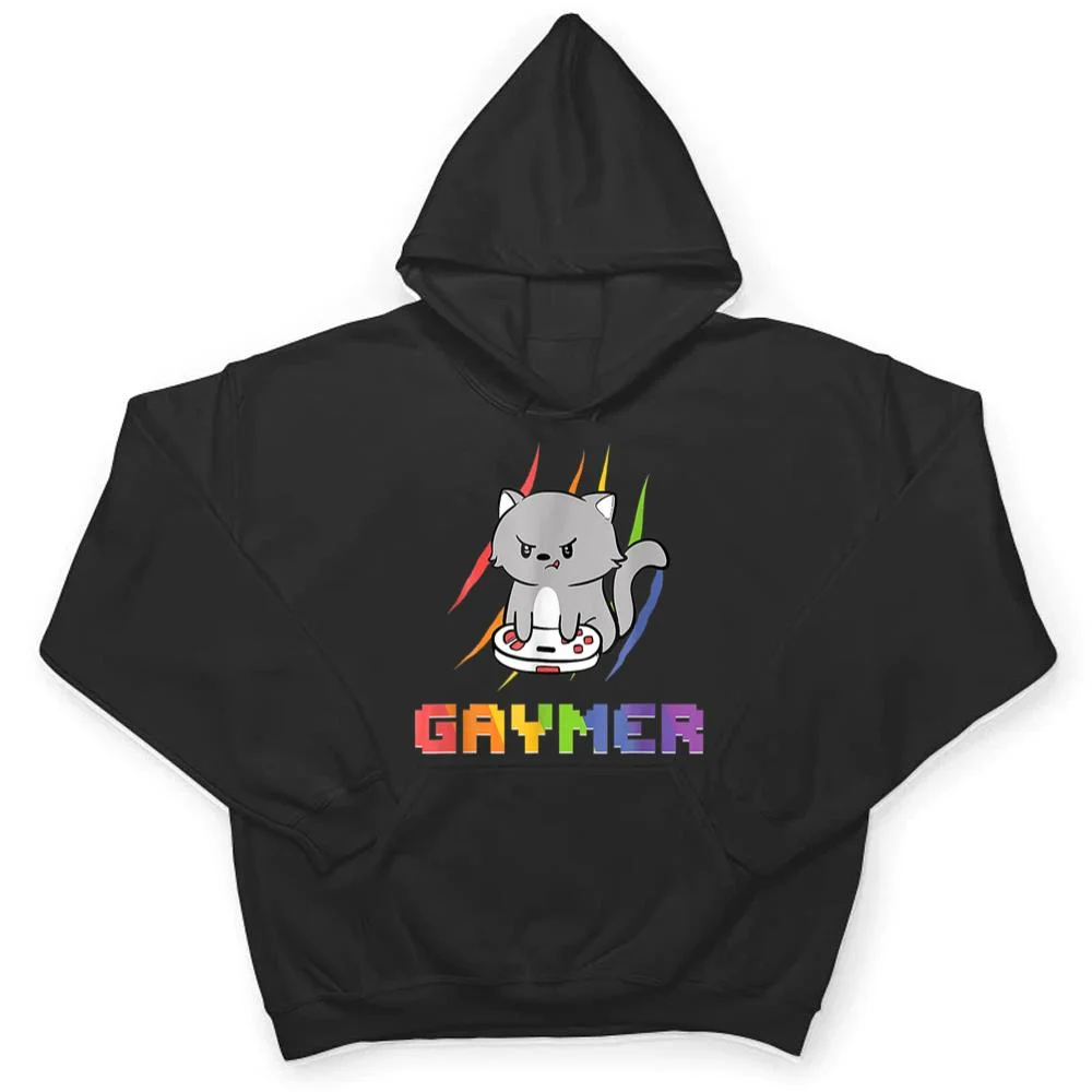 Cute-Gaming-Cat-Gay-Gamer-T-Shirt-3 Cute Gaming Cat Gay Gamer T Shirt