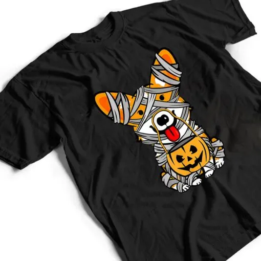 Cute Halloween Costume Welsh Corgi Mummy Dog Lover Design T Shirt