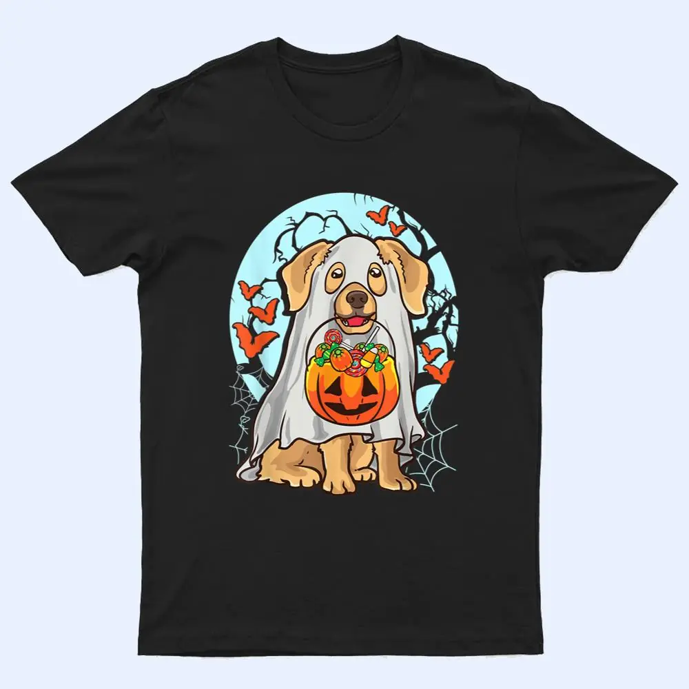 Cute Halloween Dog Ghost Costume Trick Treat Pumpkin T Shirt Cute Halloween Dog Ghost Costume Trick Treat Pumpkin T Shirt