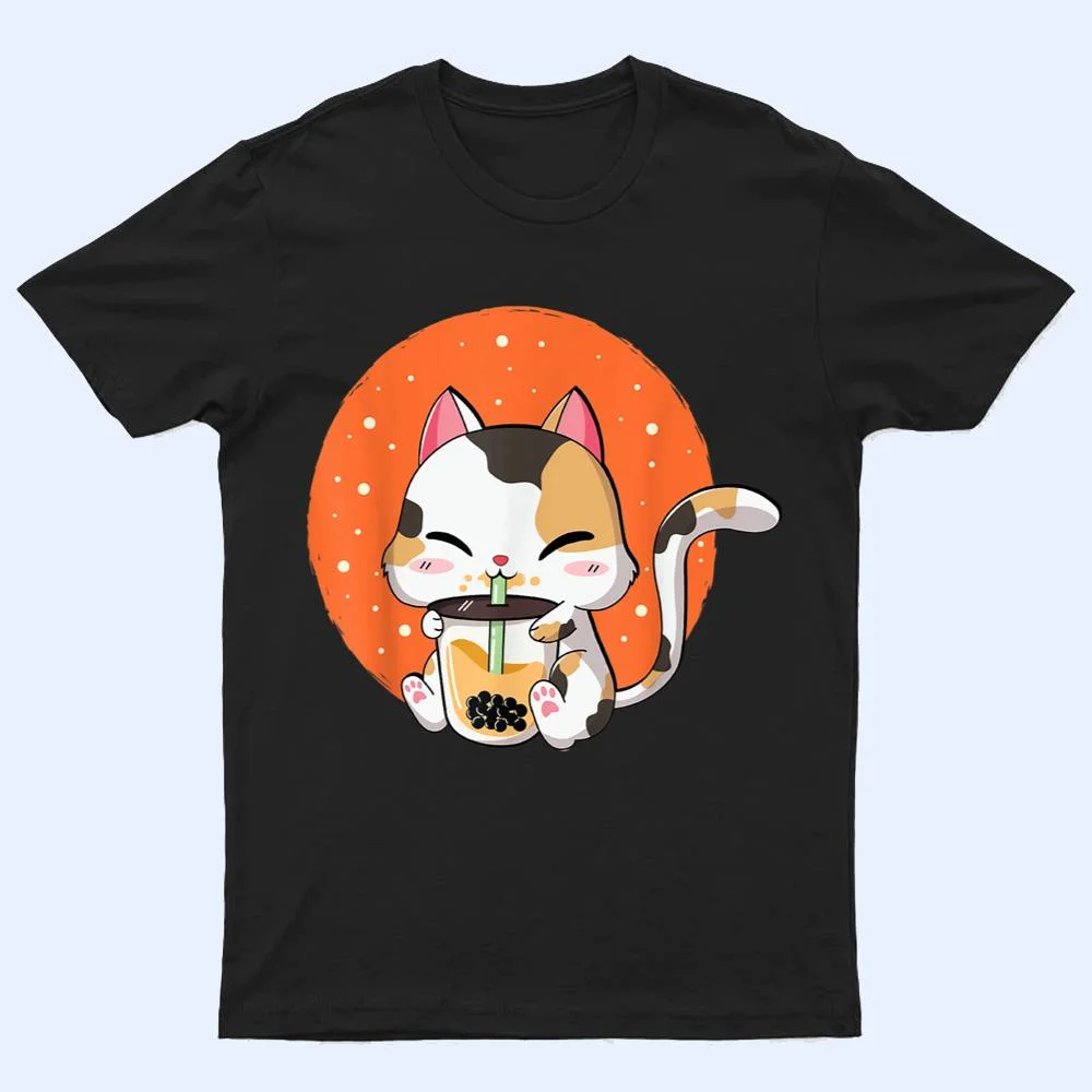 Cute Kawaii Cat Boba Bubble Milk Tea Anime Neko Kitten T Shirt Cute Kawaii Cat Boba Bubble Milk Tea Anime Neko Kitten T Shirt