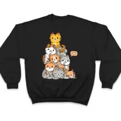 Cute Kawaii Cat Kitty Meowtain Cats Pile Chibi Women Girls T Shirt Cute Kawaii Cat Kitty Meowtain Cats Pile Chibi Women Girls T Shirt