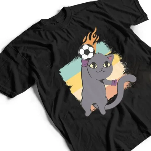 Cute Kawaii Football Soccer Player Funny Goalkeeper Best Cat T Shirt