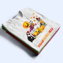 Cute Lazy Cat With Pumpkin Happy Hallowthanksmas T Shirt Cute Lazy Cat With Pumpkin Happy Hallowthanksmas T Shirt