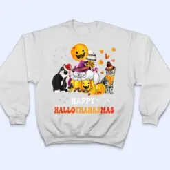 Cute Lazy Cat With Pumpkin Happy Hallowthanksmas T Shirt Cute Lazy Cat With Pumpkin Happy Hallowthanksmas T Shirt
