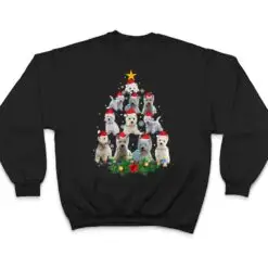Cute Maltese Dog Christmas Tree Lights Santa Hat Gifts Decor T Shirt Cute Maltese Dog Christmas Tree Lights Santa Hat Gifts Decor T Shirt