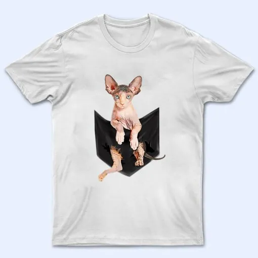 Cute Pink Sphynx Cat Pocket Premium T Shirt