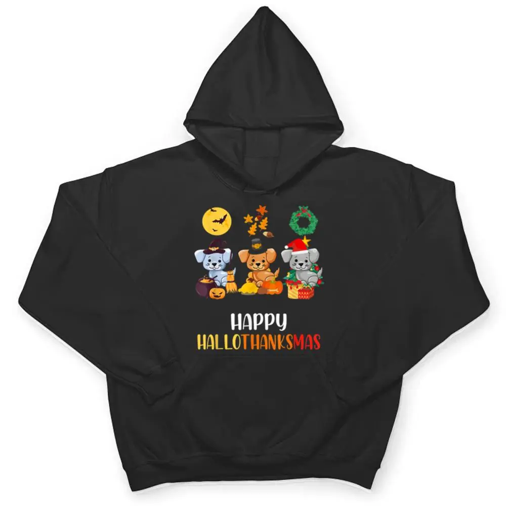 Cute-Puppy-Halloween-Dog-Christmas-Happy-Hallothanksmas-Dog-T-Shirt-3 Cute Puppy Halloween Dog Christmas Happy Hallothanksmas Dog T Shirt