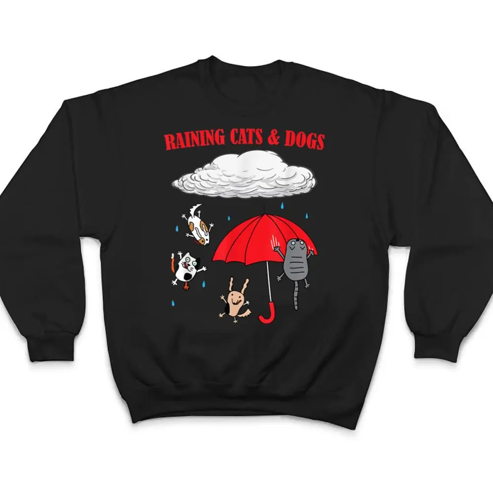 Cute-Raining-Cats-And-Dogs-Pet-Lovers-T-Shirt-4 Cute Raining Cats And Dogs, Pet Lovers T Shirt