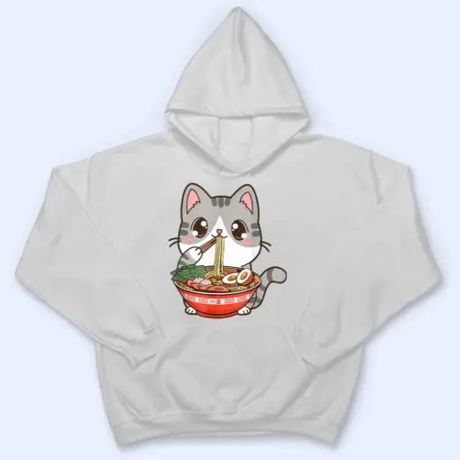 Cute Ramen Cat Kawaii Anime Japanese Food Boy Girls nager T Shirt