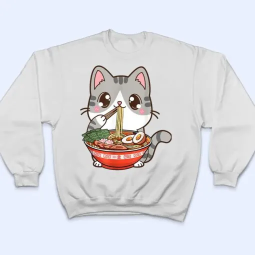 Cute Ramen Cat Kawaii Anime Japanese Food Boy Girls nager T Shirt