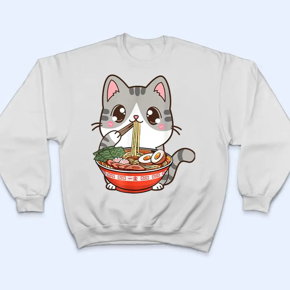 Cute-Ramen-Cat-Kawaii-Anime-Japanese-Food-Boy-Girls-nager-T-Shirt-4 Cute Ramen Cat Kawaii Anime Japanese Food Boy Girls nager T Shirt