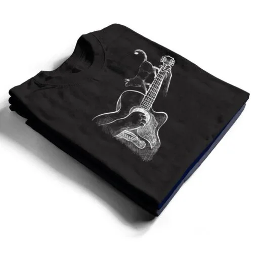 Cute Siamese Cat Guitar Player T Shirt