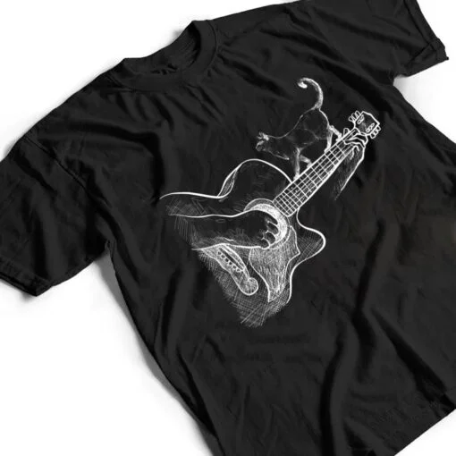 Cute Siamese Cat Guitar Player T Shirt