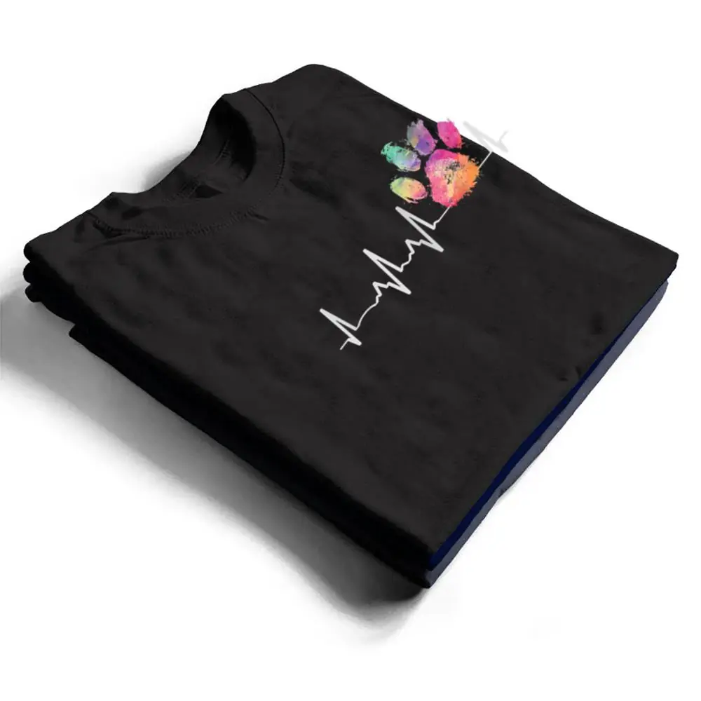 Cute-Veterinarian-Gift-Rainbow-Paw-Print-Heartbeat-Vet-Tech-T-Shirt-1 Cute Veterinarian Gift Rainbow Paw Print Heartbeat Vet Tech T Shirt