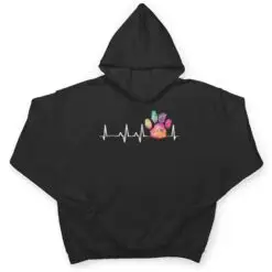 Cute Veterinarian Gift Rainbow Paw Print Heartbeat Vet Tech T Shirt Cute Veterinarian Gift Rainbow Paw Print Heartbeat Vet Tech T Shirt