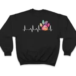 Cute Veterinarian Gift Rainbow Paw Print Heartbeat Vet Tech T Shirt Cute Veterinarian Gift Rainbow Paw Print Heartbeat Vet Tech T Shirt