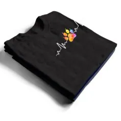 Cute Veterinarian Rainbow Paw Print Heartbeat Vet Tech T Shirt Cute Veterinarian Rainbow Paw Print Heartbeat Vet Tech T Shirt
