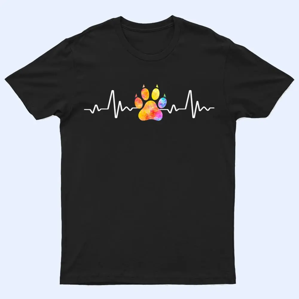 Cute Veterinarian Rainbow Paw Print Heartbeat Vet Tech T Shirt Cute Veterinarian Rainbow Paw Print Heartbeat Vet Tech T Shirt