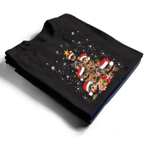 Cute Yorkie Dogs Tree Christmas Pet Animal Dog Love T Shirt