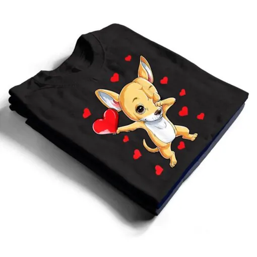 Dabbing Chihuahua Valentine's Day Women Dance Dog T Shirt