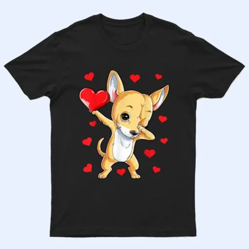 Dabbing Chihuahua Valentine's Day Women Dance Dog T Shirt