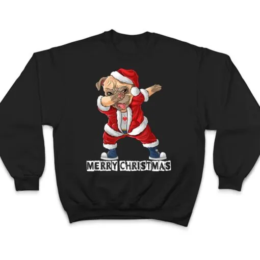 Dabbing Dog Bulldog Dab Dance Xmas Pajama Merry Christmas T Shirt