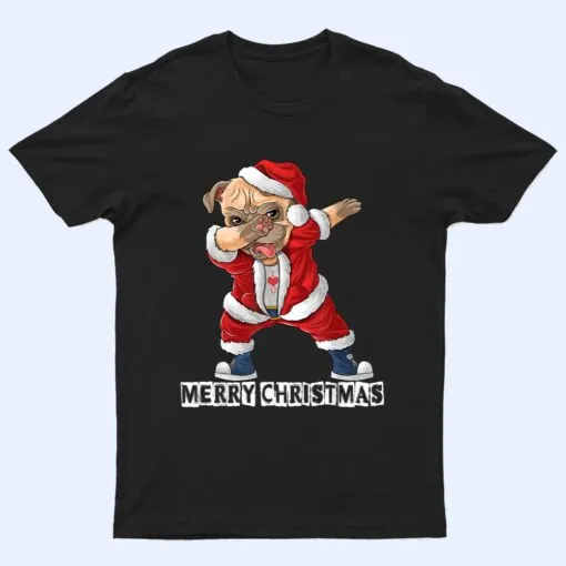 Dabbing Dog Bulldog Dab Dance Xmas Pajama Merry Christmas T Shirt